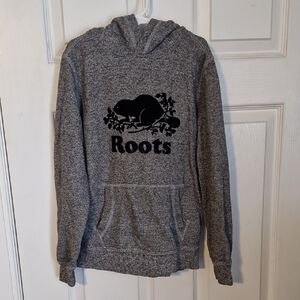Roots Gray Hoodie with Black Logo